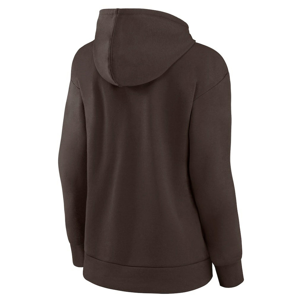 Cleveland Browns Women's Victory Script Pullover Hoodie - Brown Hoodies