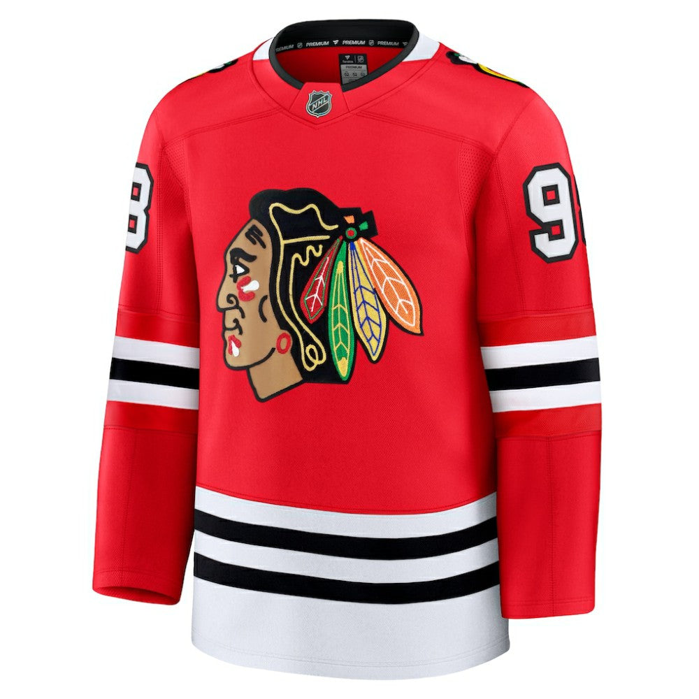Connor Bedard Chicago Blackhawks Fanatics Home Premium Jersey - Red | US 200899062