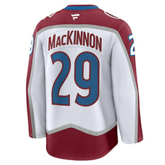 Nathan MacKinnon Colorado Avalanche Fanatics Away Premium Jersey - White | US 200899093