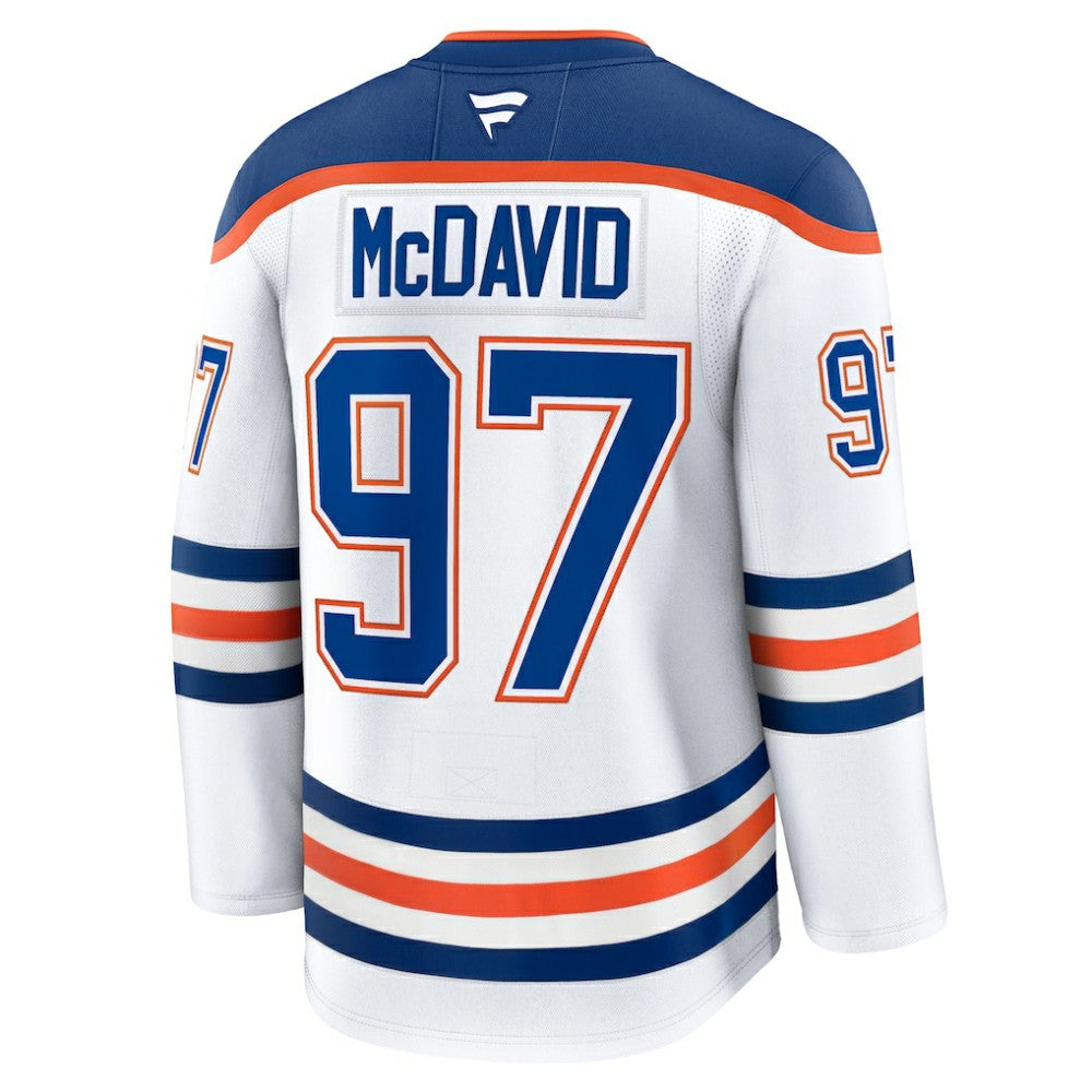 Connor McDavid Edmonton Oilers Fanatics Away Premium Jersey - White | US 200899105