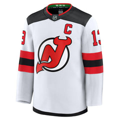 Nico Hischier New Jersey Devils Fanatics Away Premium Jersey - White | US 200899116
