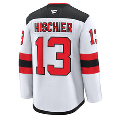 Nico Hischier New Jersey Devils Fanatics Away Premium Jersey - White | US 200899116