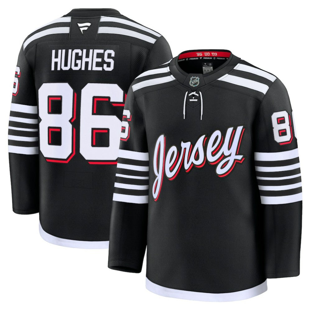 Jack Hughes New Jersey Devils Fanatics Alternate Premium Jersey - Black | US 200899130