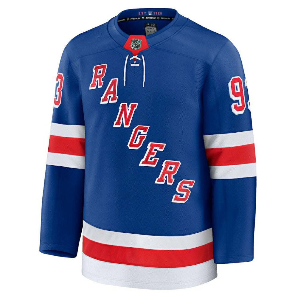 Mika Zibanejad New York Rangers Fanatics Home Premium Jersey - Blue | US 200899172