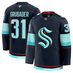 Philipp Grubauer Seattle Kraken Fanatics Home Premium Jersey - Deep Sea Blue | US 200899248