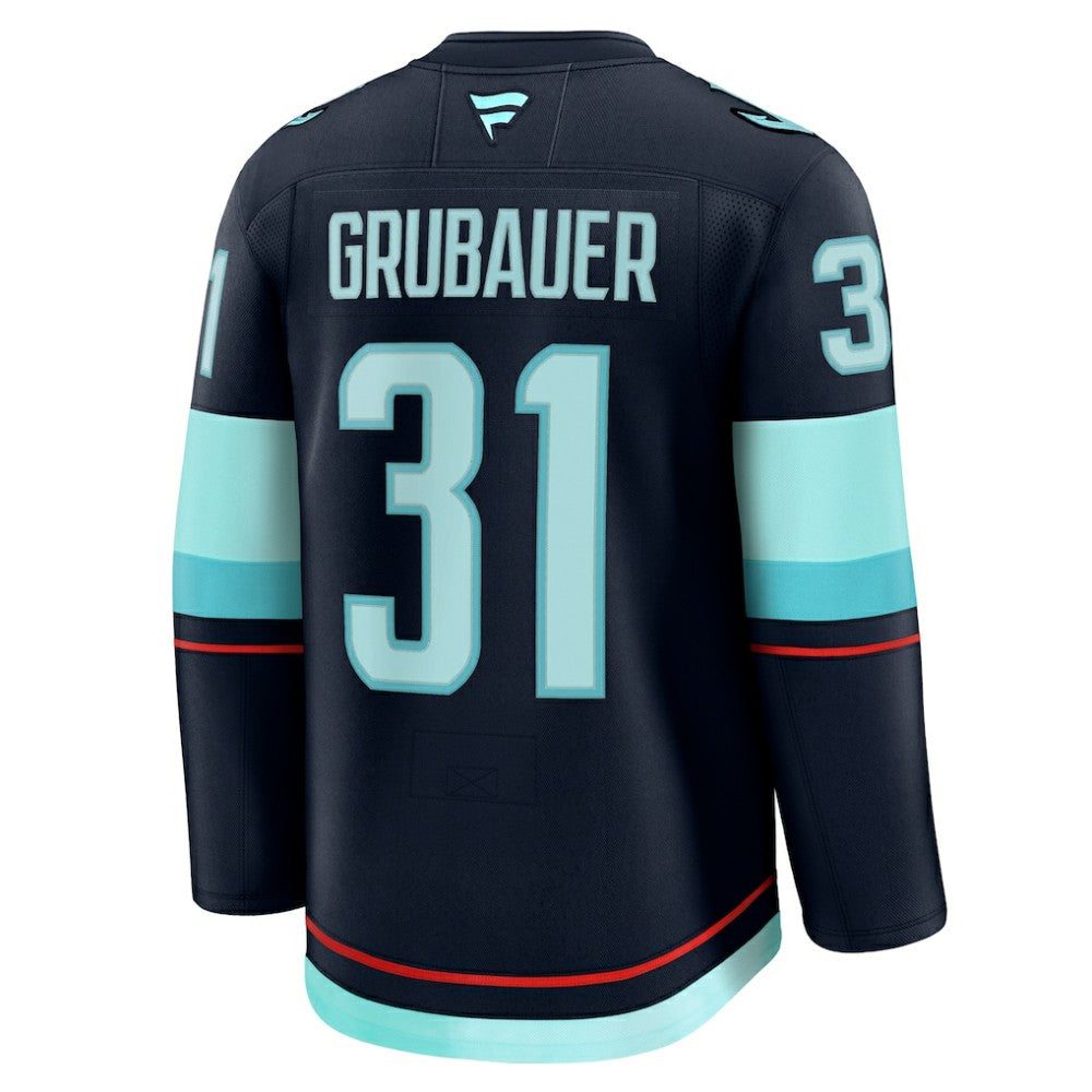 Philipp Grubauer Seattle Kraken Fanatics Home Premium Jersey - Deep Sea Blue | US 200899248
