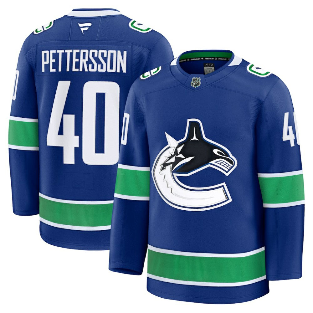 Elias Pettersson Vancouver Canucks Fanatics Home Premium Jersey - Blue | US 200899257