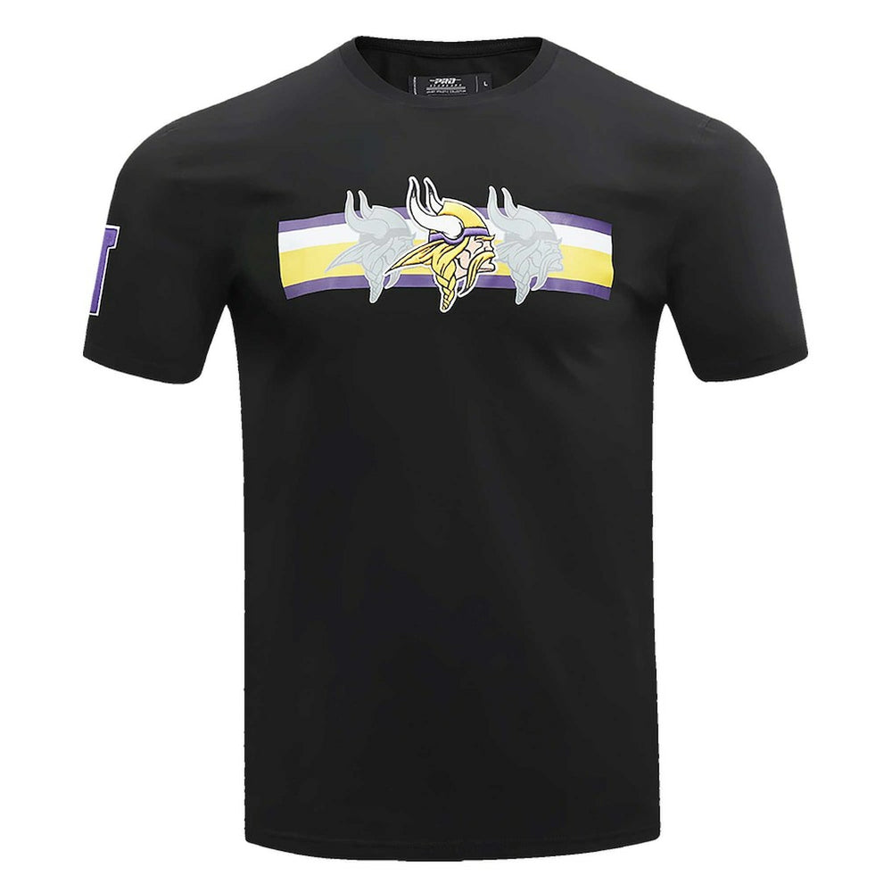 Minnesota Vikings Pro Standard Retro Striper T-Shirt - Black T-shirts