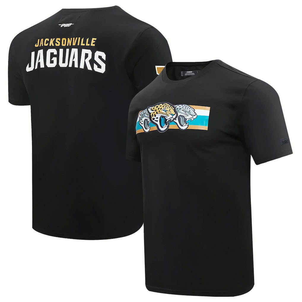 Jacksonville Jaguars Pro Standard Retro Striper T-Shirt - Black T-shirts