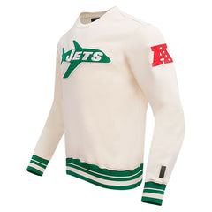 New York Jets Pro Standard Retro Classics Fleece Pullover Sweatshirt - Cream Pullover