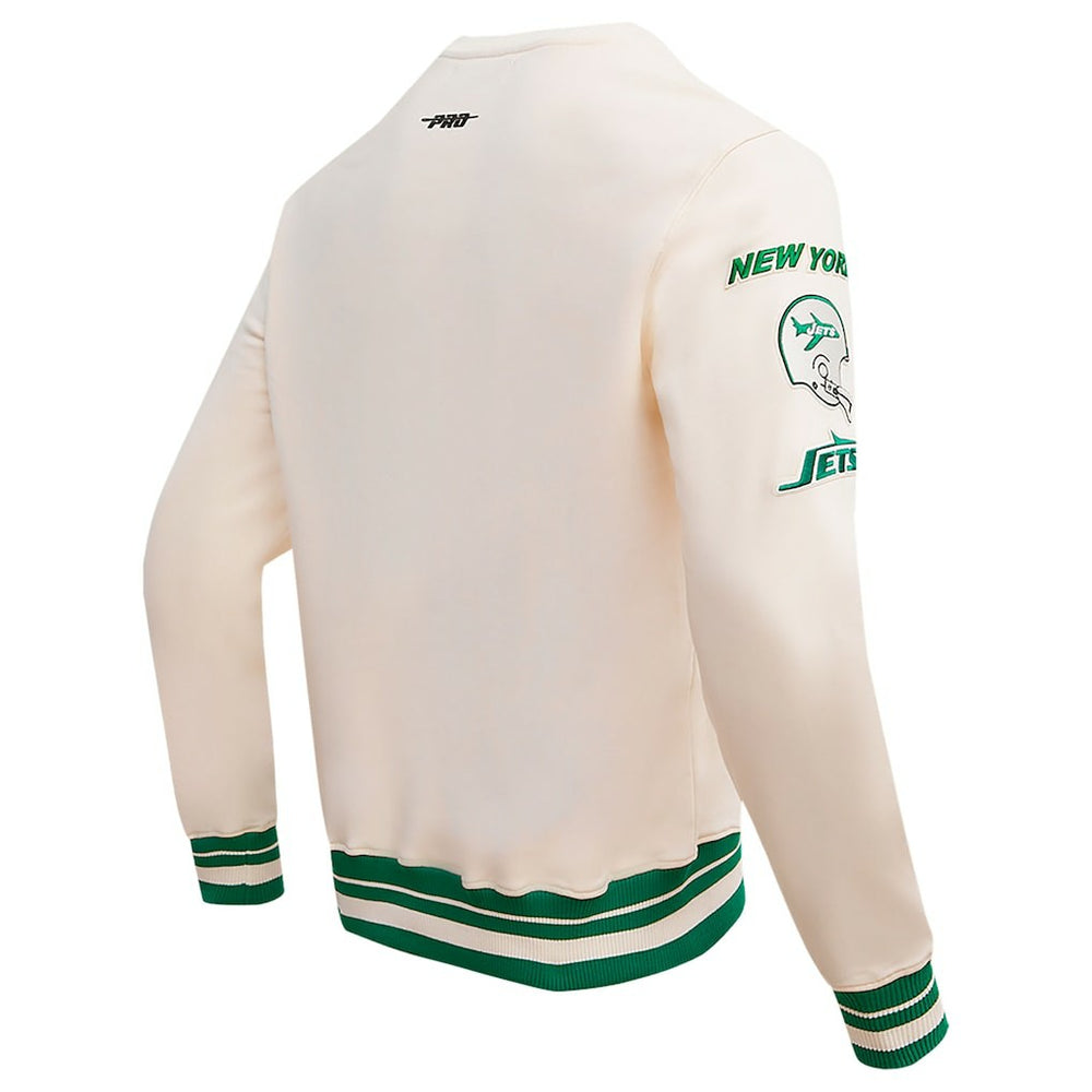 New York Jets Pro Standard Retro Classics Fleece Pullover Sweatshirt - Cream Pullover