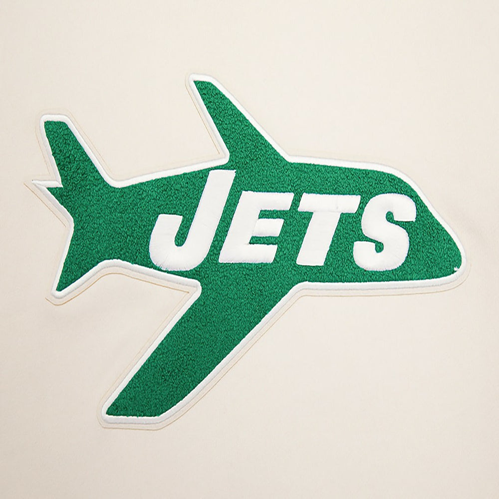 New York Jets Pro Standard Retro Classics Fleece Pullover Sweatshirt - Cream Pullover