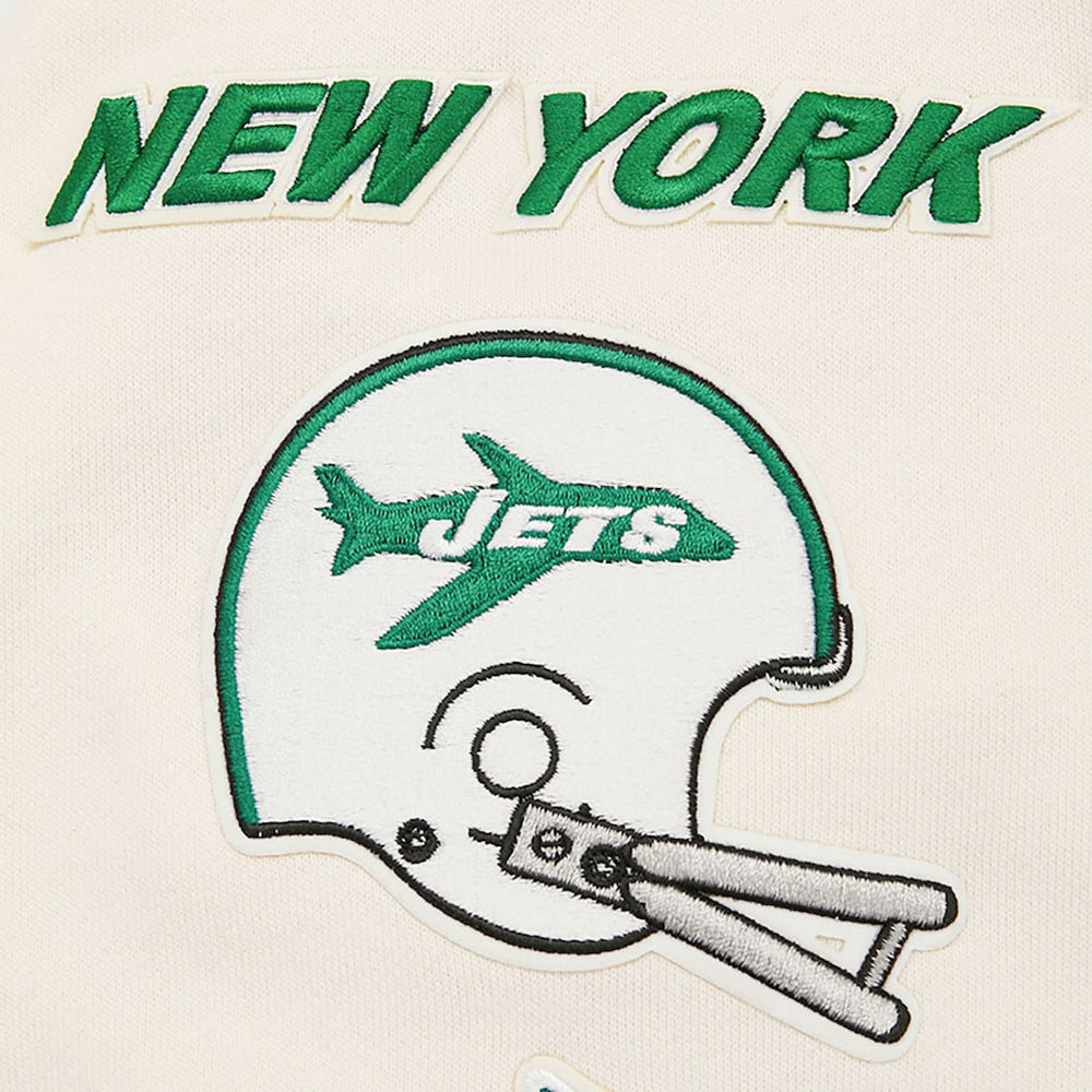 New York Jets Pro Standard Retro Classics Fleece Pullover Sweatshirt - Cream Pullover