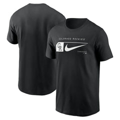 Colorado Rockies Nike Fashion Graphic Swoosh T-Shirt - Black T-shirts