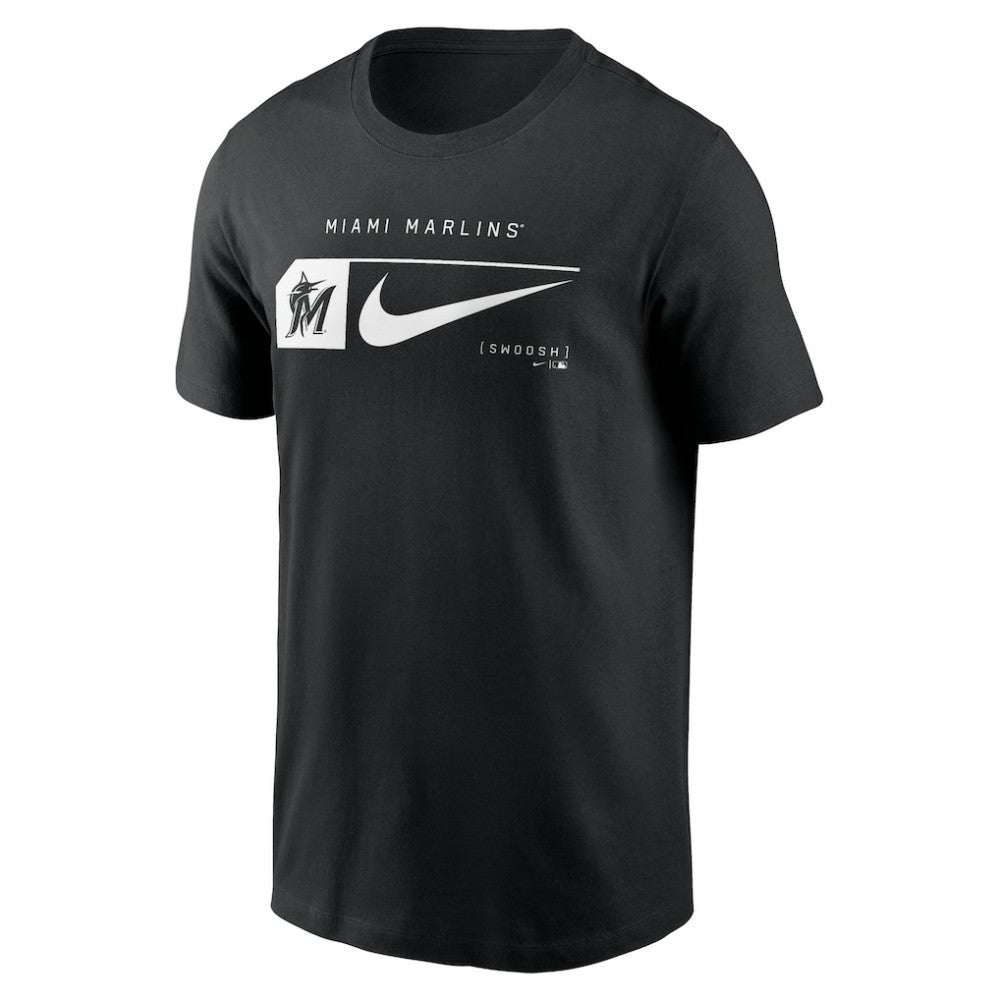 Miami Marlins Nike Fashion Graphic Swoosh T-Shirt - Black T-shirts