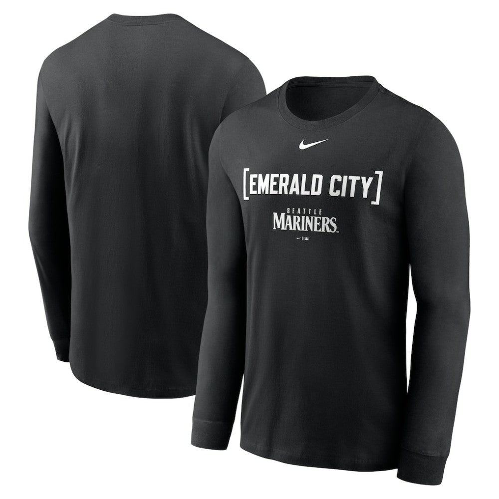 Seattle Mariners Nike Local Nickname Long Sleeve T-Shirt - Black T-shirts