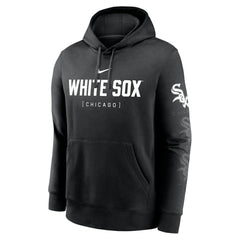 Chicago White Sox Nike Fashion Club Pullover Hoodie - Black Hoodies