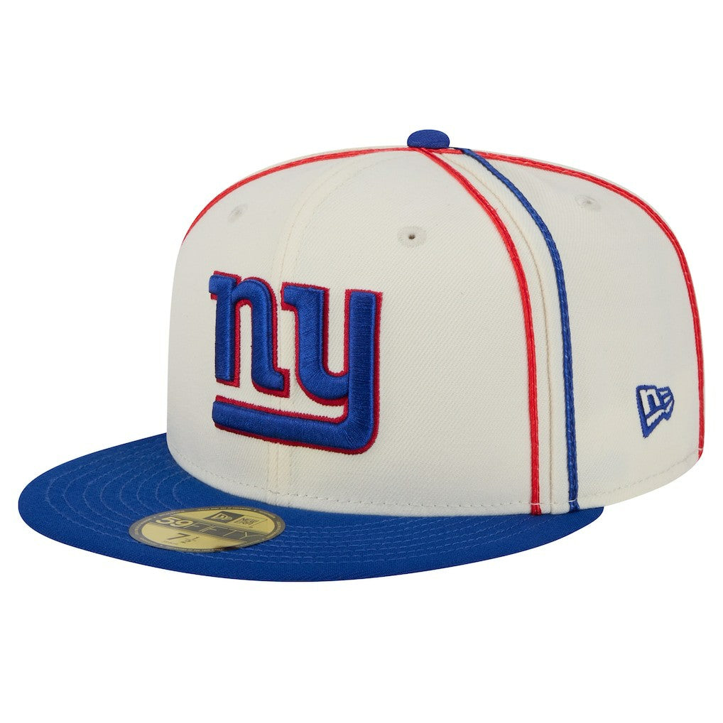 New York Giants New Era Soutache 59FIFTY Fitted Hat - Cream Hats