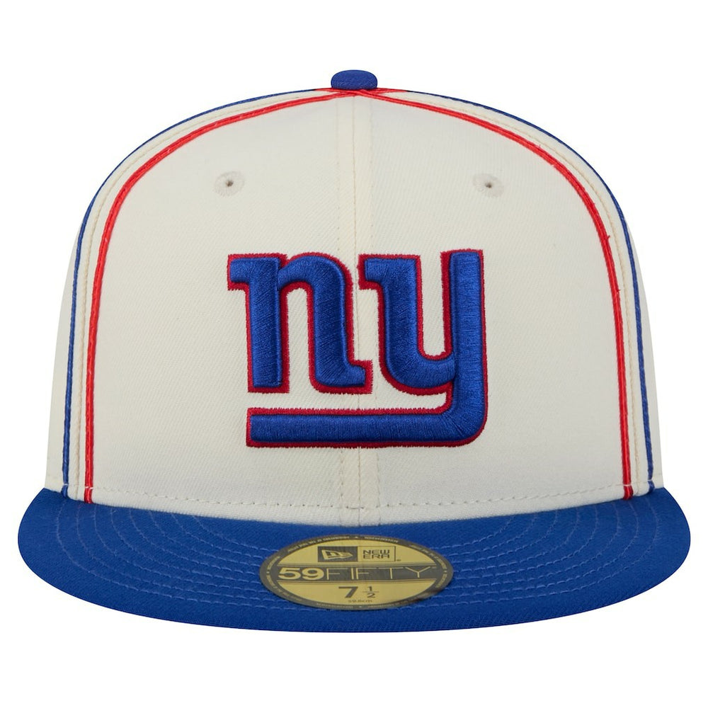 New York Giants New Era Soutache 59FIFTY Fitted Hat - Cream Hats