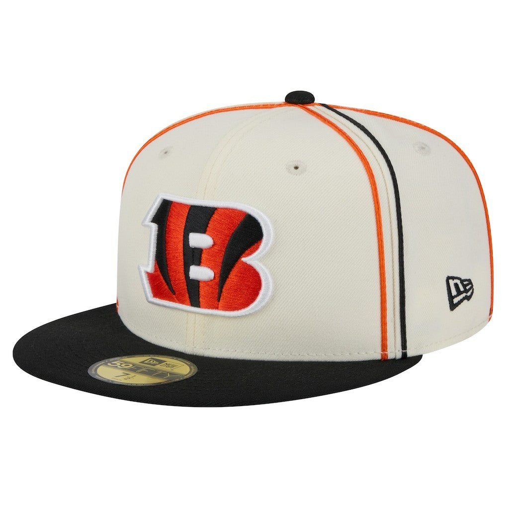 Cincinnati Bengals New Era Soutache 59FIFTY Fitted Hat - Cream Hats