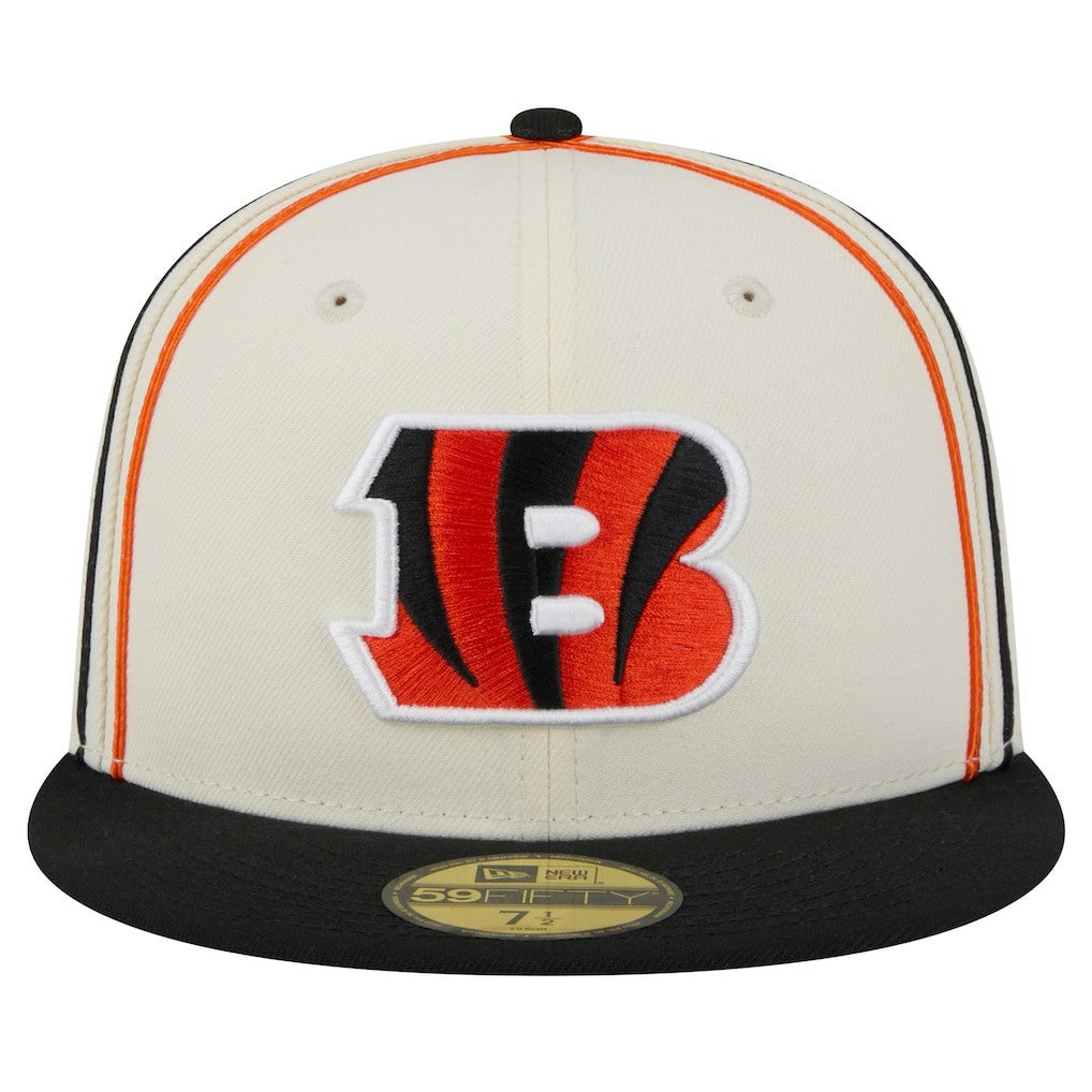 Cincinnati Bengals New Era Soutache 59FIFTY Fitted Hat - Cream Hats