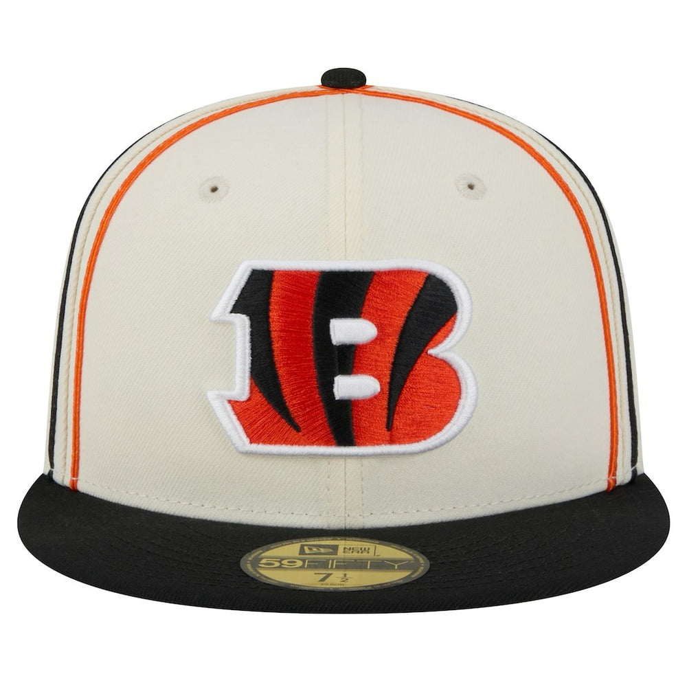 Cincinnati Bengals New Era Soutache 59FIFTY Fitted Hat - Cream Hats