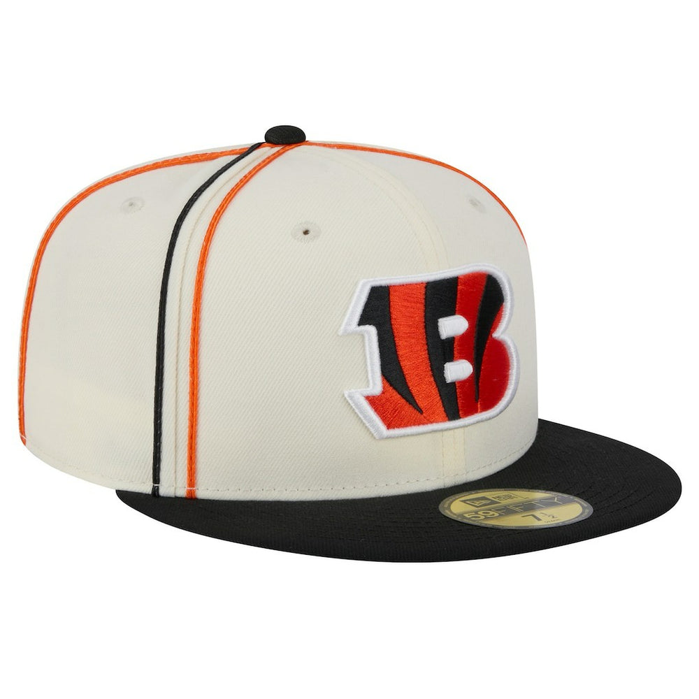 Cincinnati Bengals New Era Soutache 59FIFTY Fitted Hat - Cream Hats