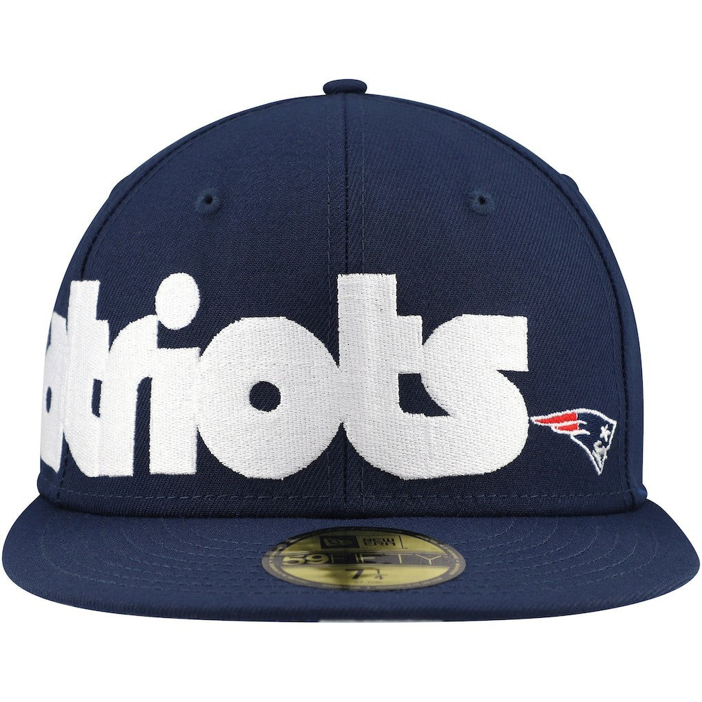 New England Patriots New Era Checkered Undervisor 59FIFTY Fitted Hat - Navy Hats