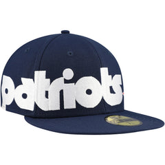 New England Patriots New Era Checkered Undervisor 59FIFTY Fitted Hat - Navy Hats