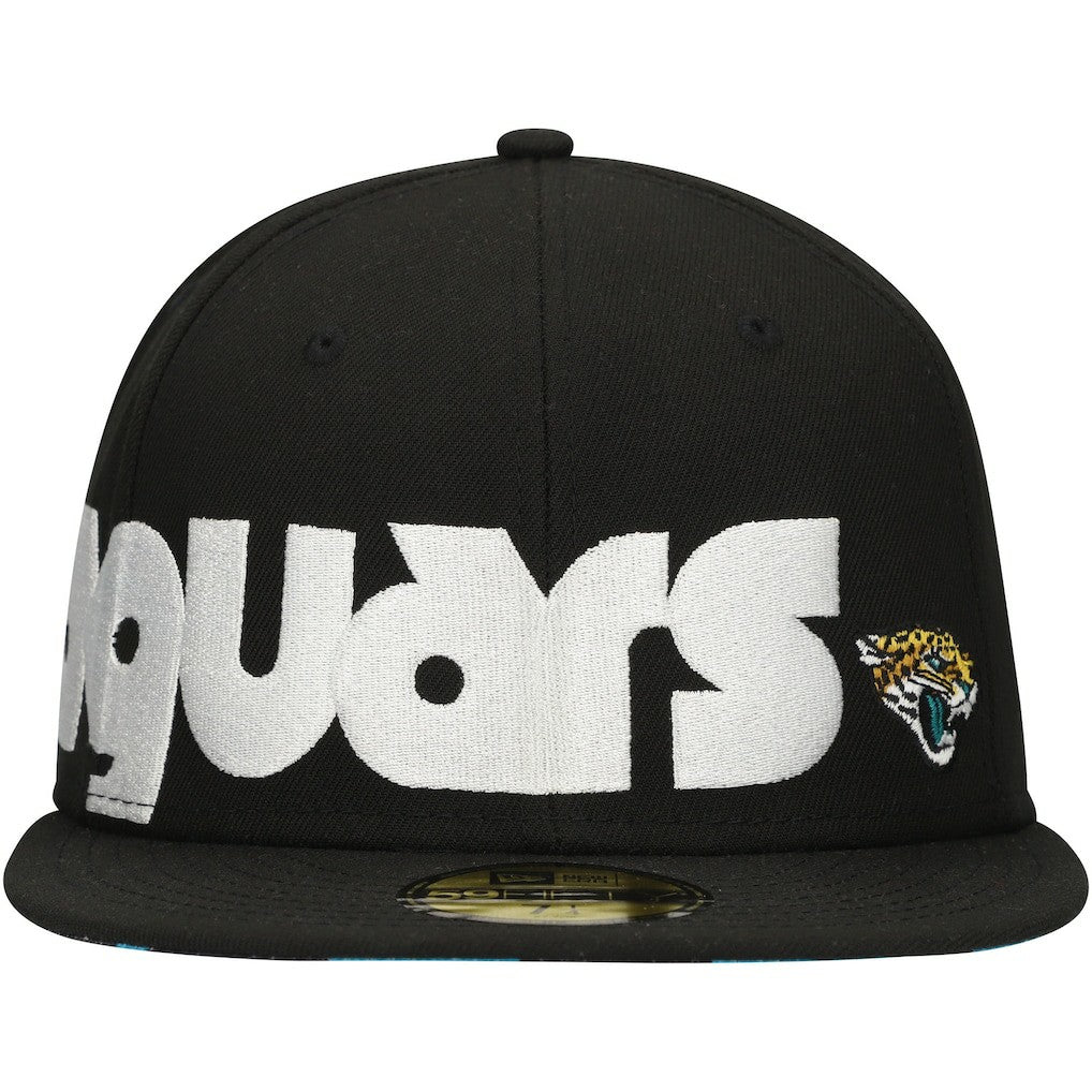 Jacksonville Jaguars New Era Checkered Undervisor 59FIFTY Fitted Hat - Black Hats