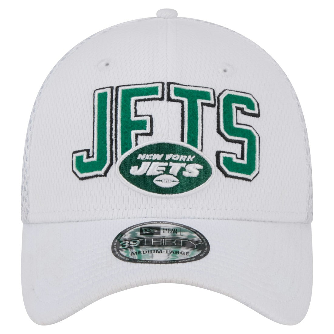 New York Jets New Era Breakers 39THIRTY Flex Hat - White Hats