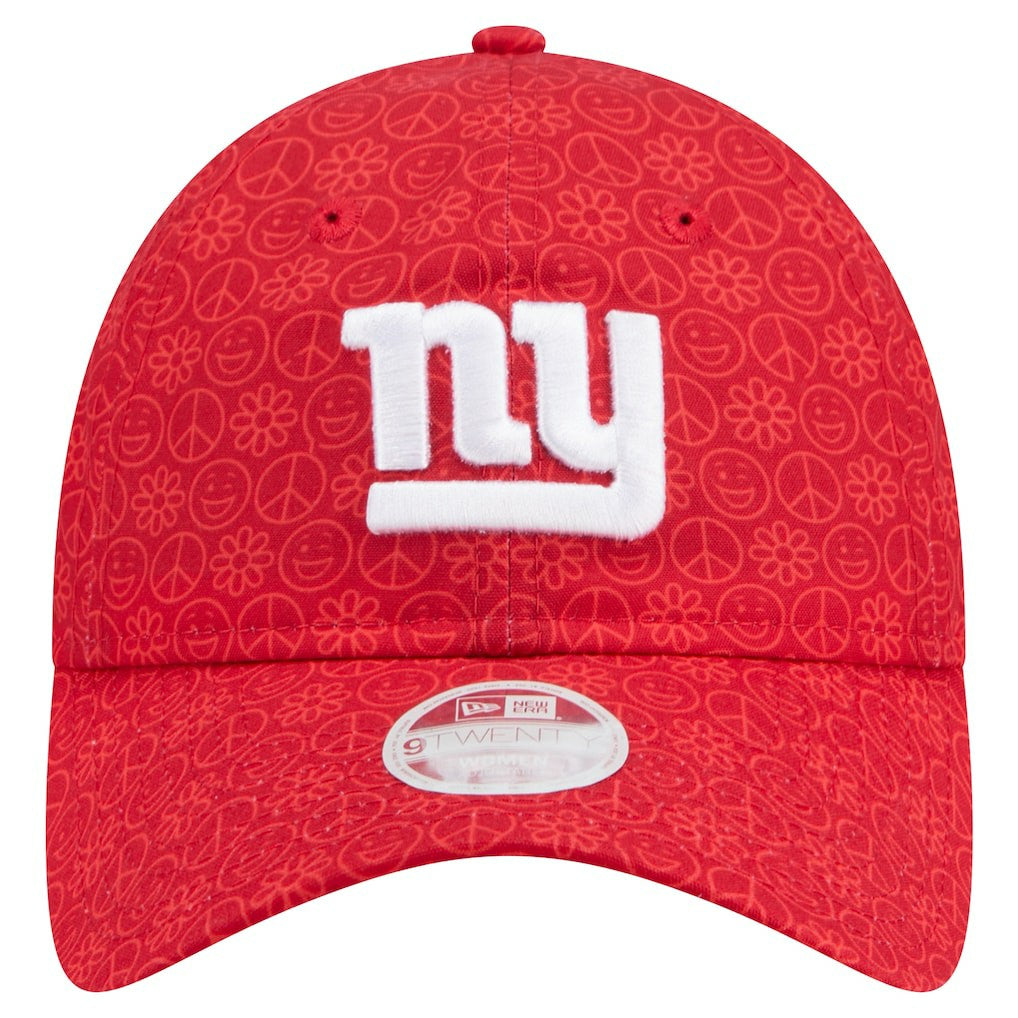 New York Giants New Era Women's Smiley 9TWENTY Adjustable Hat - Red Hats