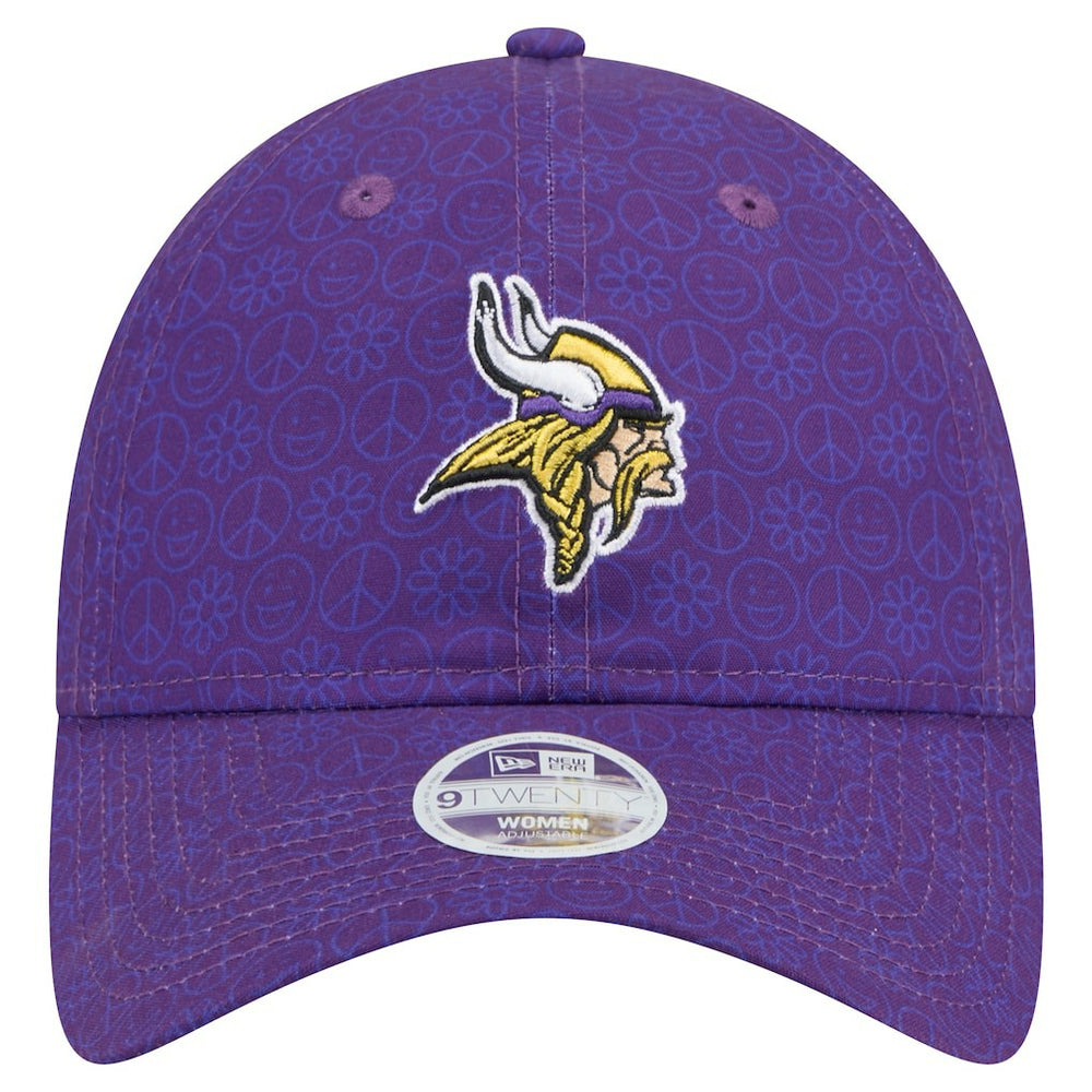 Minnesota Vikings New Era Women's Smiley 9TWENTY Adjustable Hat - Purple Hats