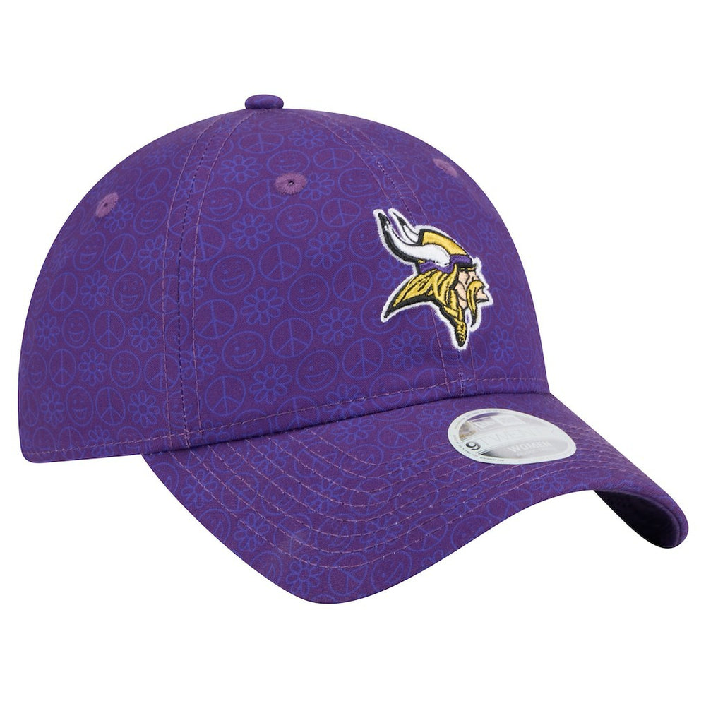 Minnesota Vikings New Era Women's Smiley 9TWENTY Adjustable Hat - Purple Hats