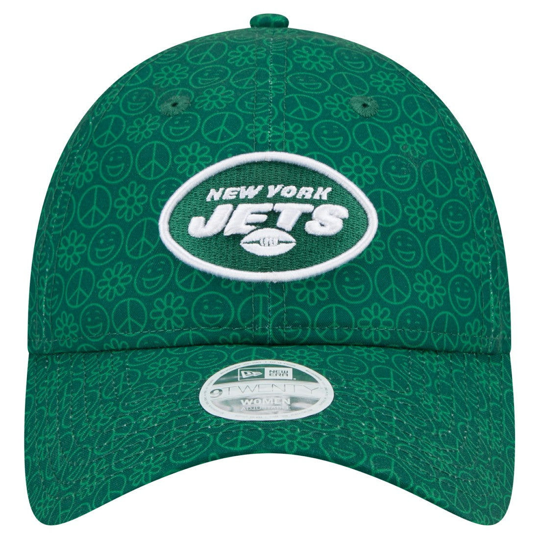 New York Jets New Era Women's Smiley 9TWENTY Adjustable Hat - Green Hats