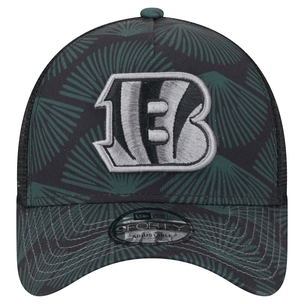 Cincinnati Bengals New Era Agave Trucker 9FORTY Adjustable Hat - Black Hats