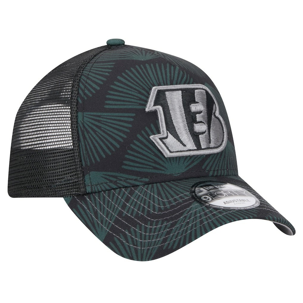 Cincinnati Bengals New Era Agave Trucker 9FORTY Adjustable Hat - Black Hats