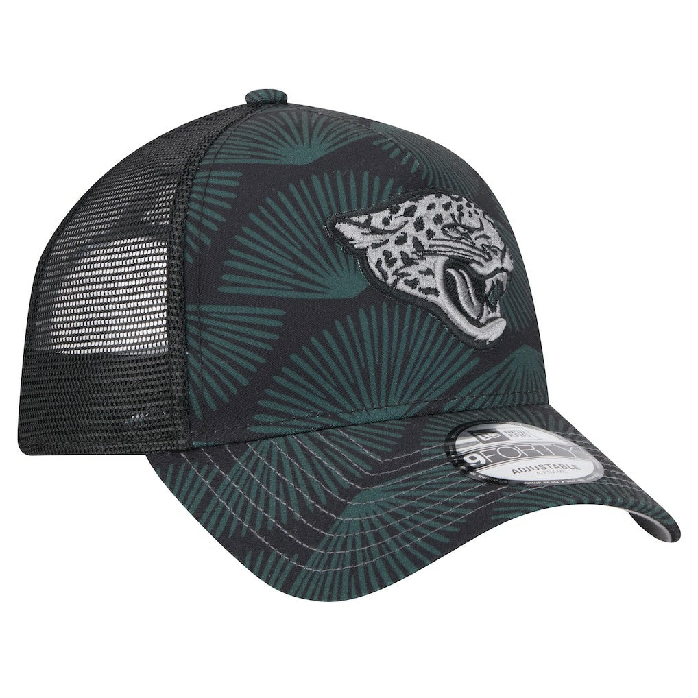 Jacksonville Jaguars New Era Agave Trucker 9FORTY Adjustable Hat - Black Hats