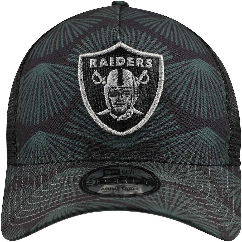Las Vegas Raiders New Era Agave Trucker 9FORTY Adjustable Hat - Black Hats