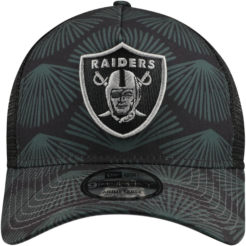 Las Vegas Raiders New Era Agave Trucker 9FORTY Adjustable Hat - Black Hats