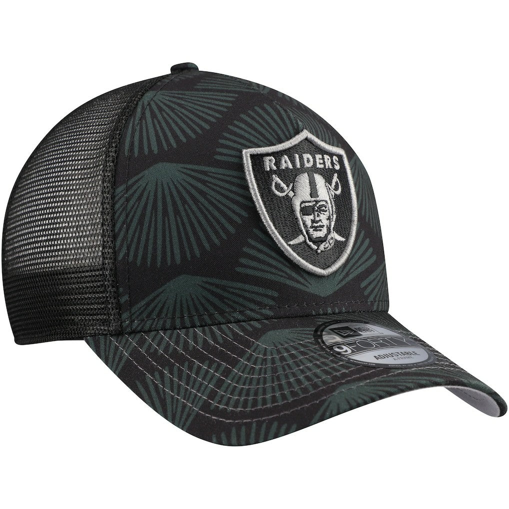 Las Vegas Raiders New Era Agave Trucker 9FORTY Adjustable Hat - Black Hats