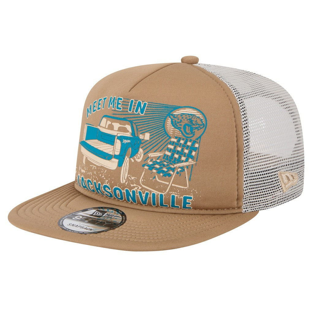 Jacksonville Jaguars New Era Meet Me 9FIFTY Snapback Hat - Tan Hats