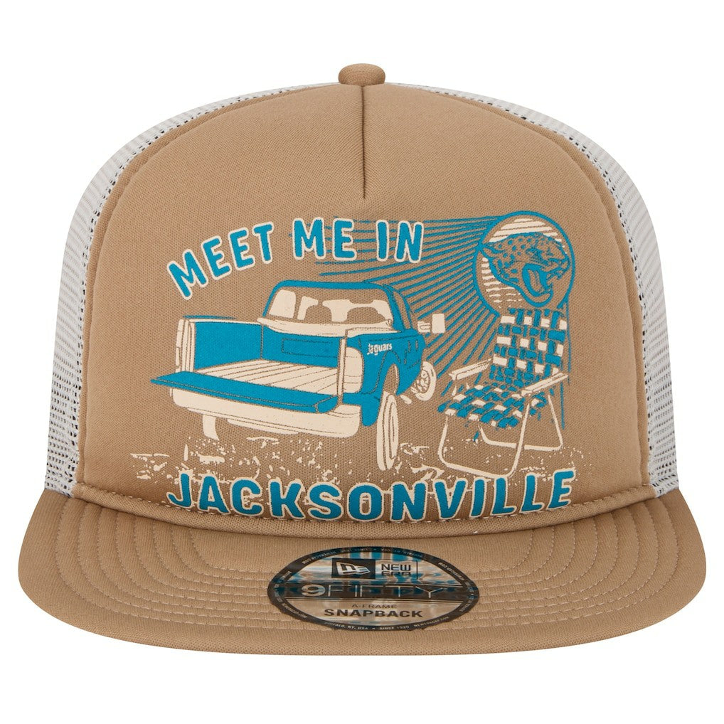 Jacksonville Jaguars New Era Meet Me 9FIFTY Snapback Hat - Tan Hats