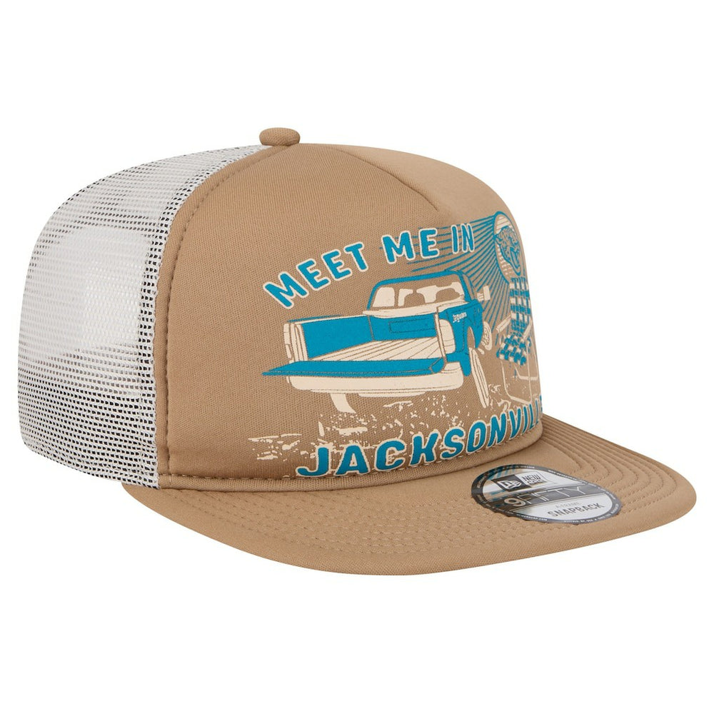 Jacksonville Jaguars New Era Meet Me 9FIFTY Snapback Hat - Tan Hats