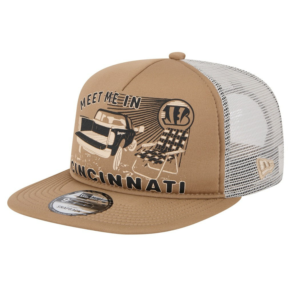 Cincinnati Bengals New Era Meet Me 9FIFTY Snapback Hat - Tan Hats
