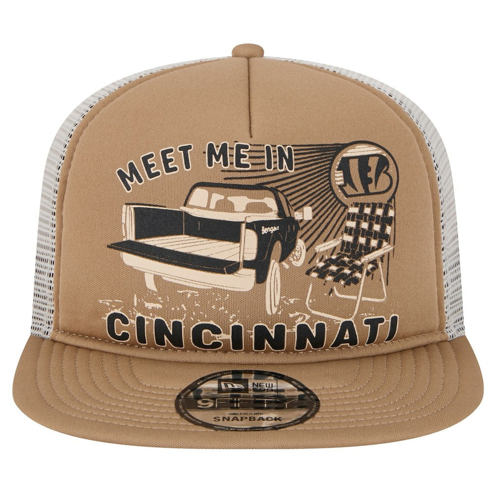 Cincinnati Bengals New Era Meet Me 9FIFTY Snapback Hat - Tan Hats