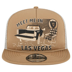 Las Vegas Raiders New Era Meet Me 9FIFTY Snapback Hat - Tan Hats