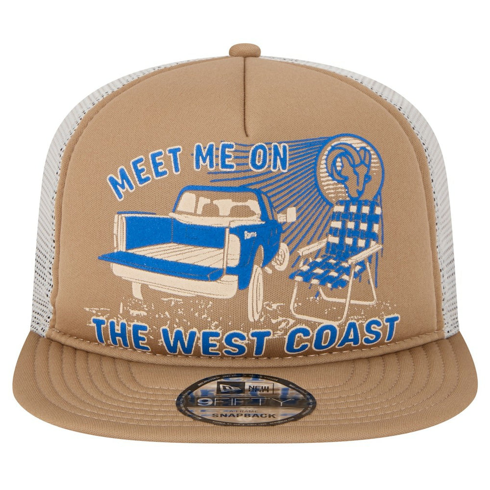 Los Angeles Rams New Era Meet Me 9FIFTY Snapback Hat - Tan Hats