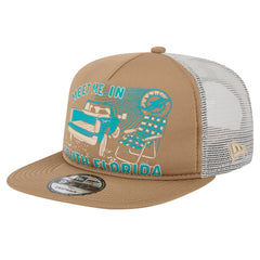 Miami Dolphins New Era Meet Me 9FIFTY Snapback Hat - Tan Hats