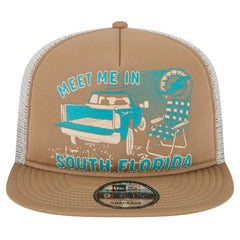 Miami Dolphins New Era Meet Me 9FIFTY Snapback Hat - Tan Hats